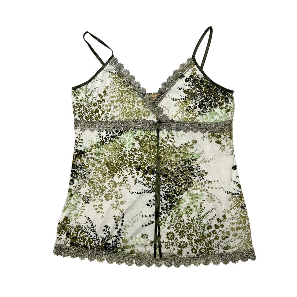 Vintage Y2K Janette Plus Tank Top Lace Floral Fairy Cottage Festival Hippie Boho